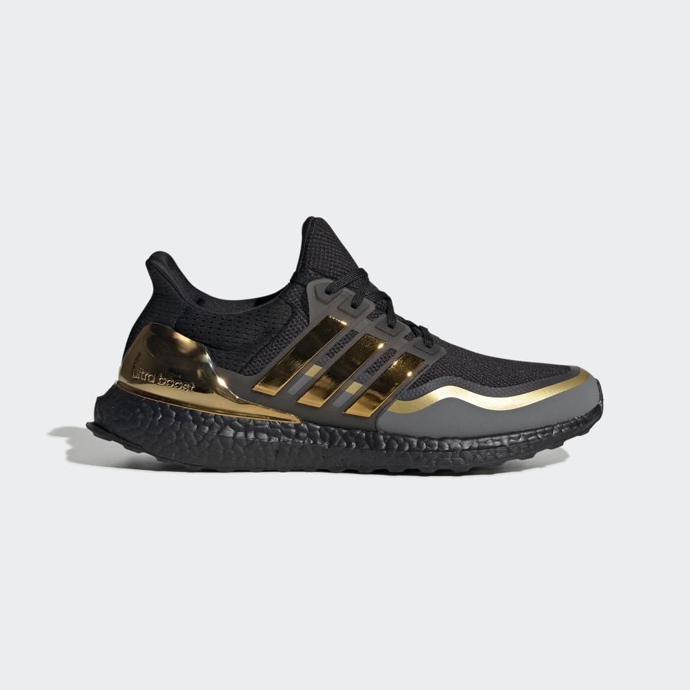 Adidas Men's Ultraboost Running Shoes Black/Gold Metal/Grey Ireland EG8102